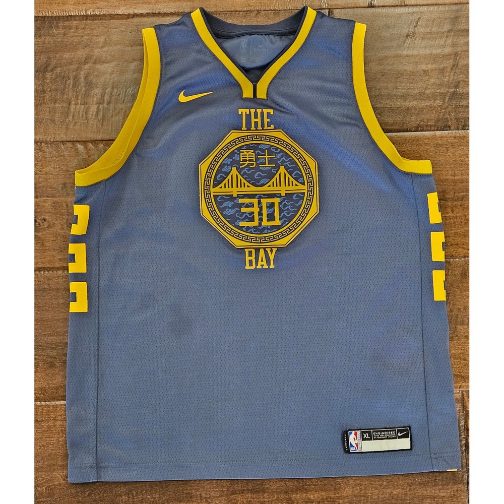 Nike Youth Golden State Warriors Chinese year Stephen Curry 30 The Bay Jersey XL